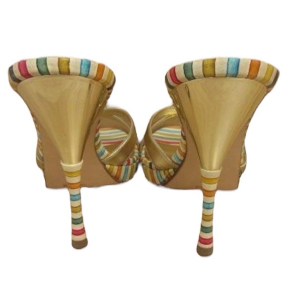 NEW Casadei Striped Mule Size 7.5 Box Included - Picture 3 of 12